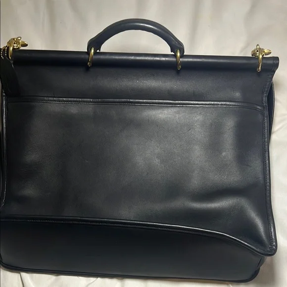 Vintage Coach Black Leather Briefcase - Picture 8 of 16